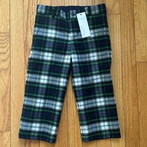 Janie and Jack Plaid Pants in blue, green and white 18-24 months
